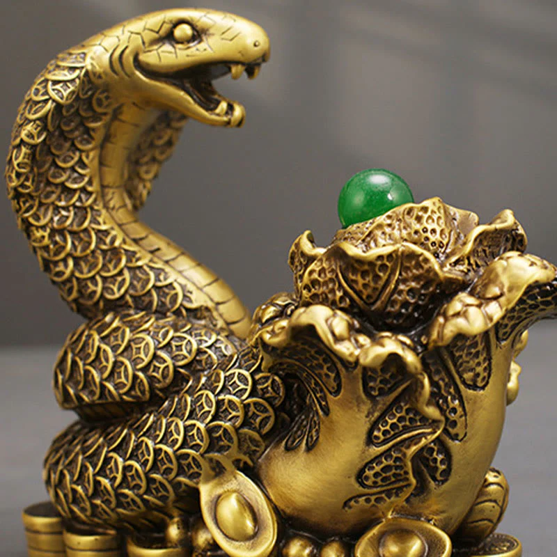 Brass Snake Figurine 19cm Animal Totem for Spiritual Blessings - Image 6