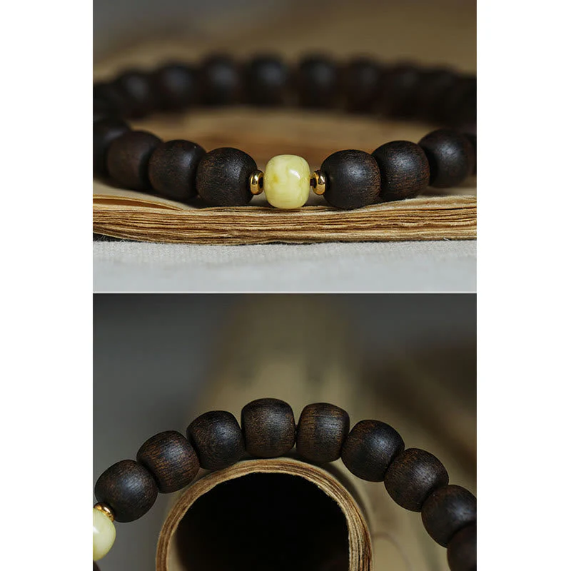 Rare Brunei Agarwood Amber Bracelet for Balance & Calm - Image 11
