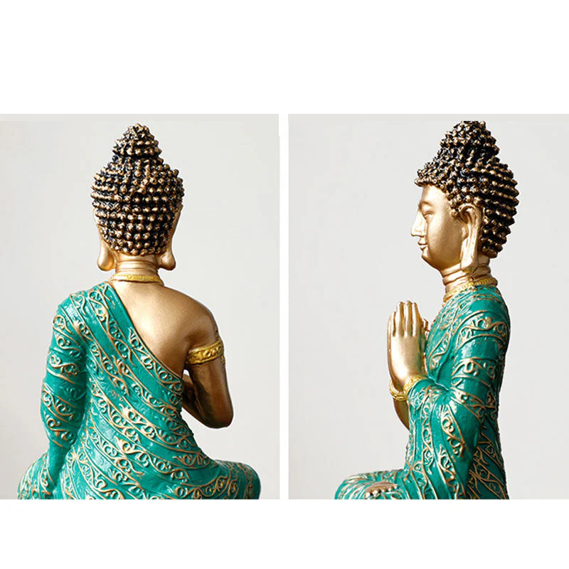 Buddha Compassion Resin Statue for Serenity and Luck - Image 10