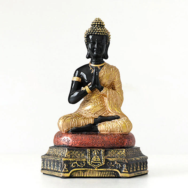Buddha Compassion Resin Statue for Serenity and Luck - Image 13