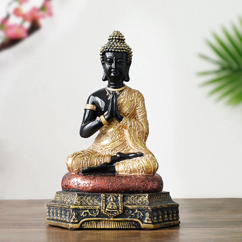 Buddha Compassion Resin Statue for Serenity and Luck - Image 18