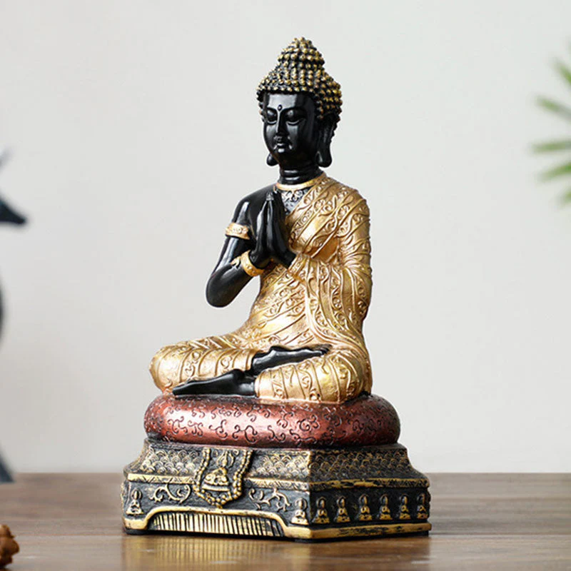 Buddha Compassion Resin Statue for Serenity and Luck - Image 19