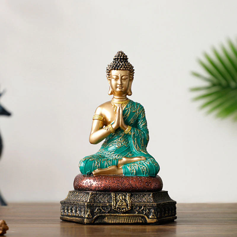Buddha Compassion Resin Statue for Serenity and Luck - Image 4