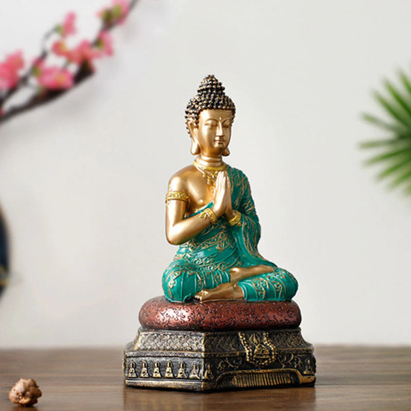 Buddha Compassion Resin Statue for Serenity and Luck - Image 5