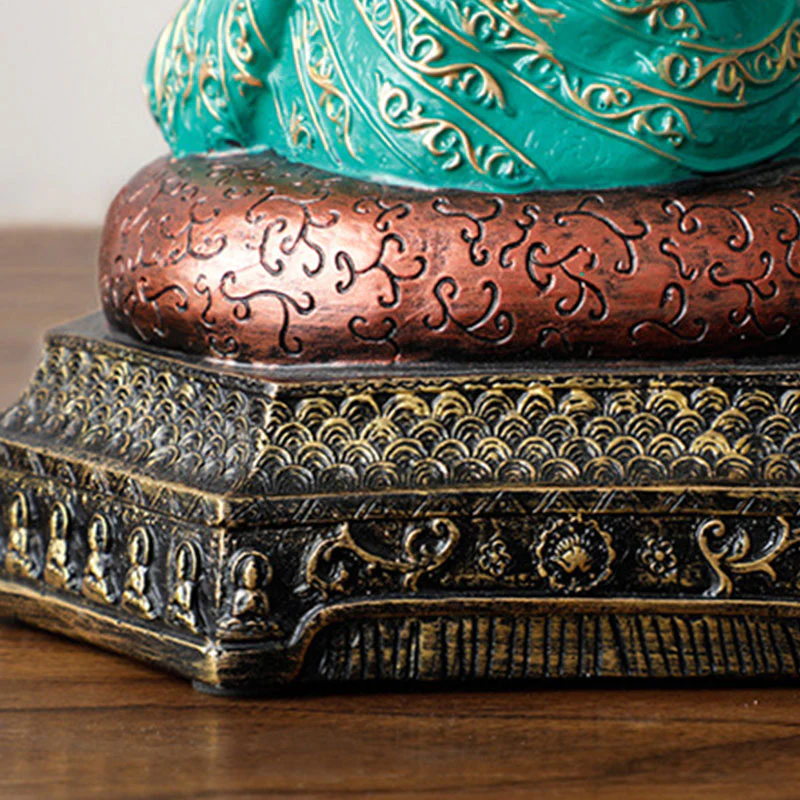 Buddha Compassion Resin Statue for Serenity and Luck - Image 9