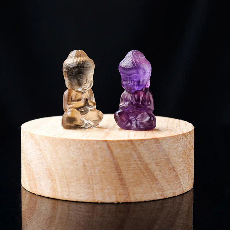 Spiritual Buddha Crystal Necklace with Amethyst and Citrine - Image 4