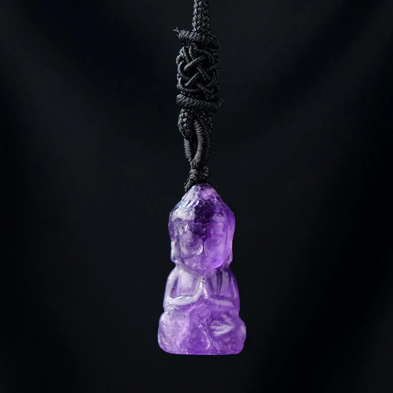 Spiritual Buddha Crystal Necklace with Amethyst and Citrine - Image 5