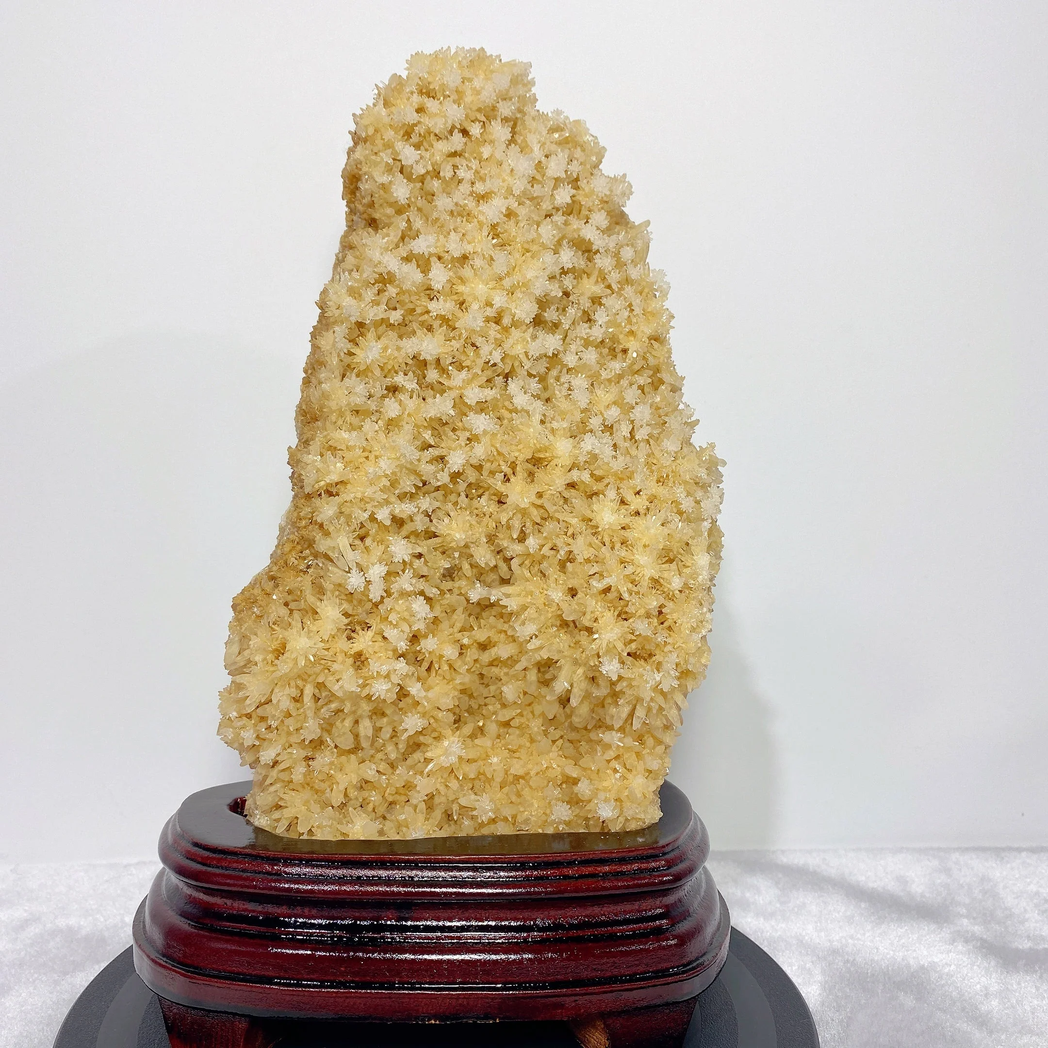 Unique Calcite Cluster Crystal Specimen 26cm with Stand