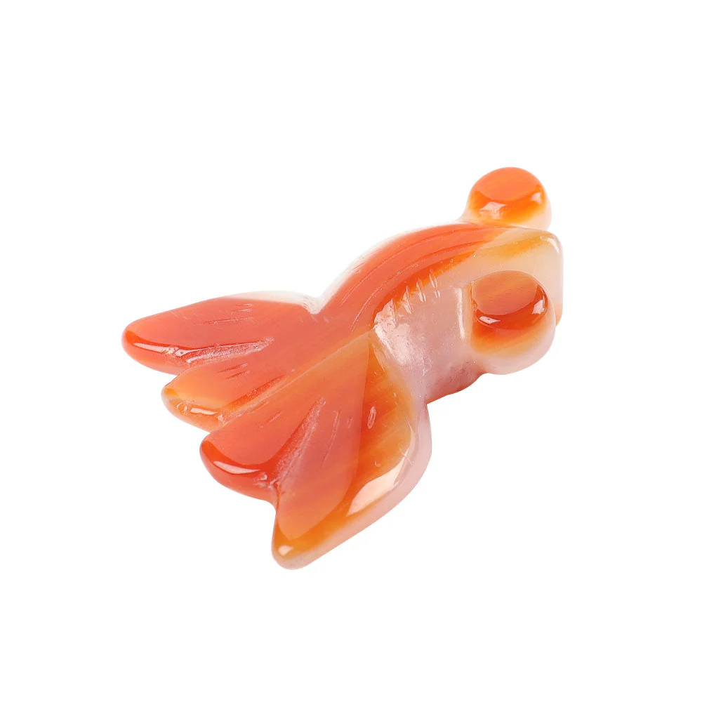 Carnelian Goldfish Pendant Spiritual Protection Necklace - Image 3
