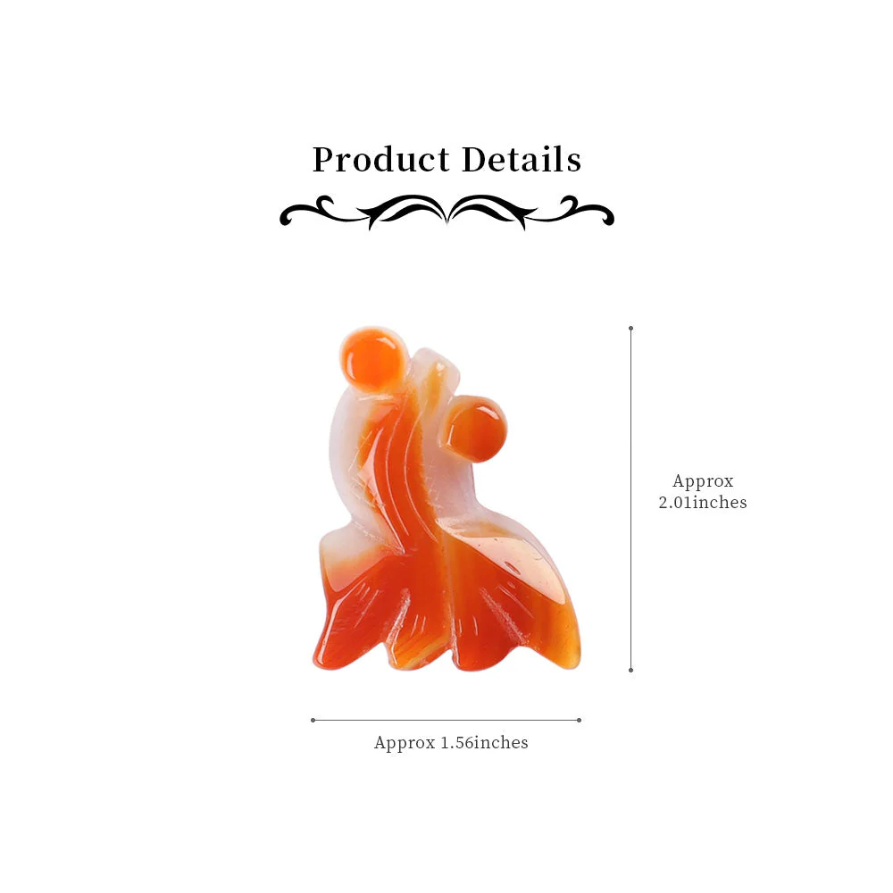 Carnelian Goldfish Pendant Spiritual Protection Necklace - Image 5