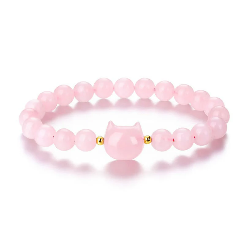 Multi-Stone Crystal Cat Head Bracelet for Healing - Image 12