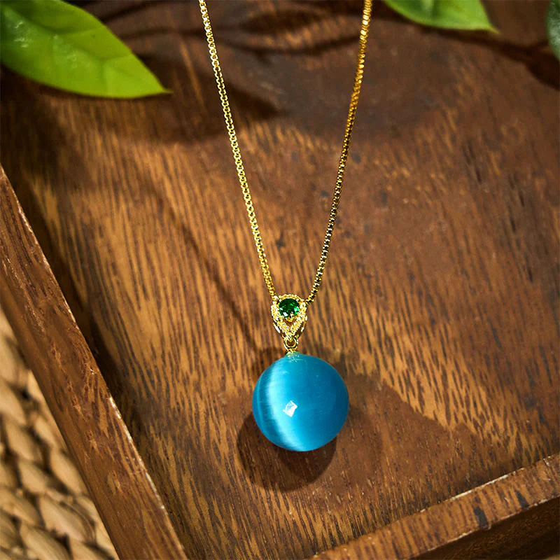 Cat's Eye Confidence Necklace | Spiritual Protection Pendant - Image 2