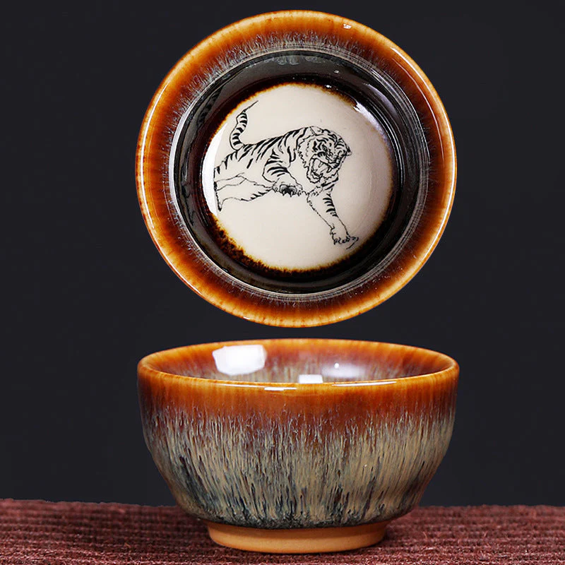 Ceramic 12 Chinese Zodiac Teacup 73ml for Tea Ritual - Image 10