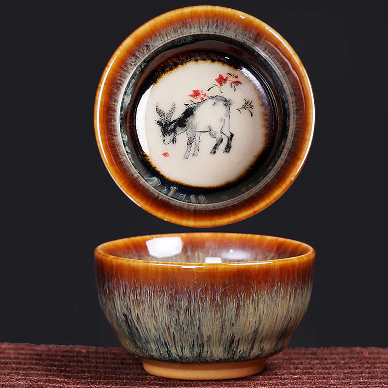 Ceramic 12 Chinese Zodiac Teacup 73ml for Tea Ritual - Image 14