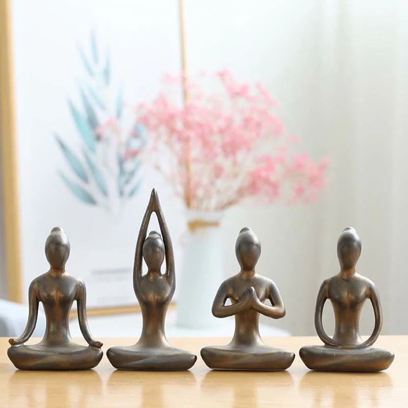 Ceramic Buddha Statue | Abstract Yoga Meditation Sculpture - Image 10