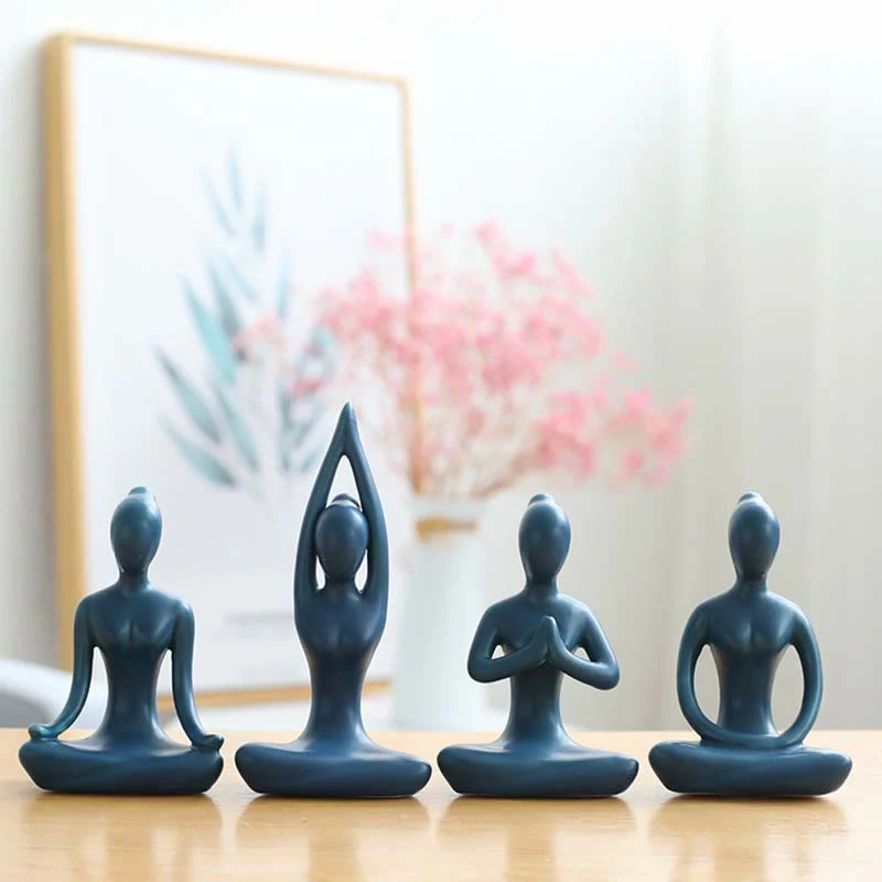 Ceramic Buddha Statue | Abstract Yoga Meditation Sculpture - Image 2