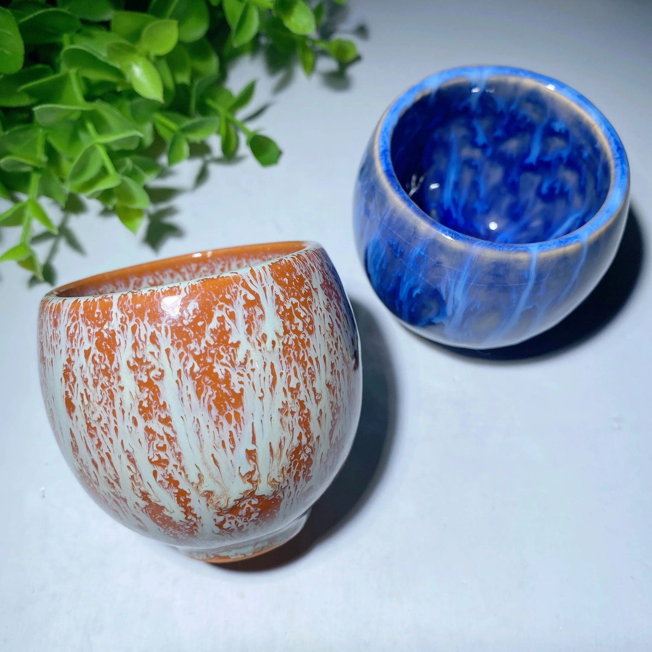2.5 inch Ceramic Crystal Healing Cup for Energy Decor - Image 2
