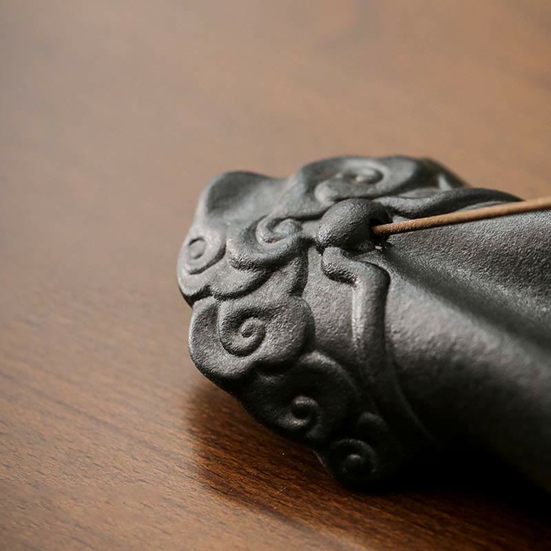 Ceramic Incense Burner Buddha Hand Auspicious Clouds Blessing - Image 5