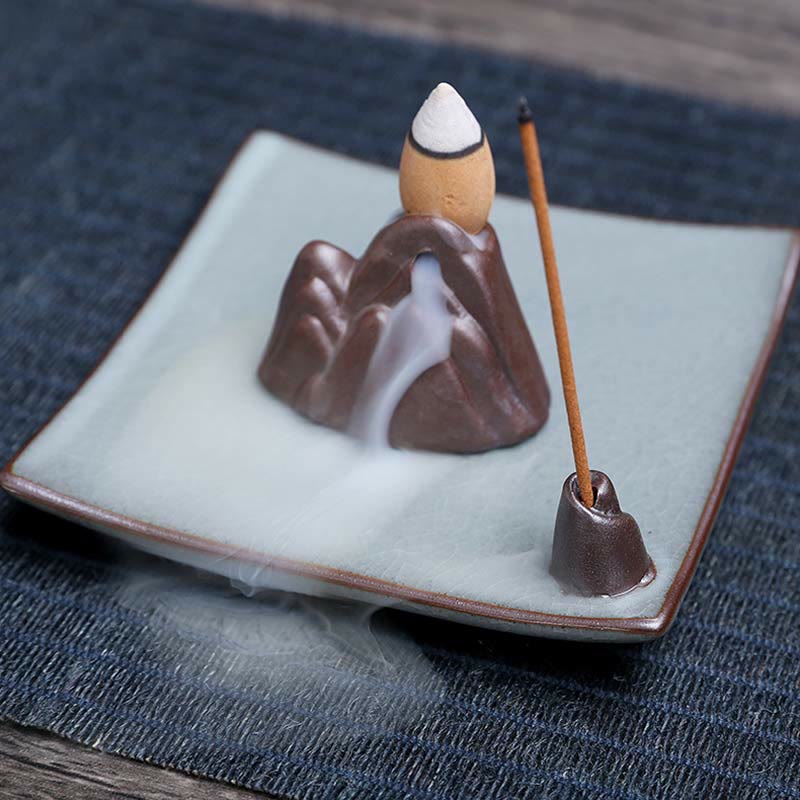 Ceramic Lotus Backflow Incense Burner for Meditation - Image 14