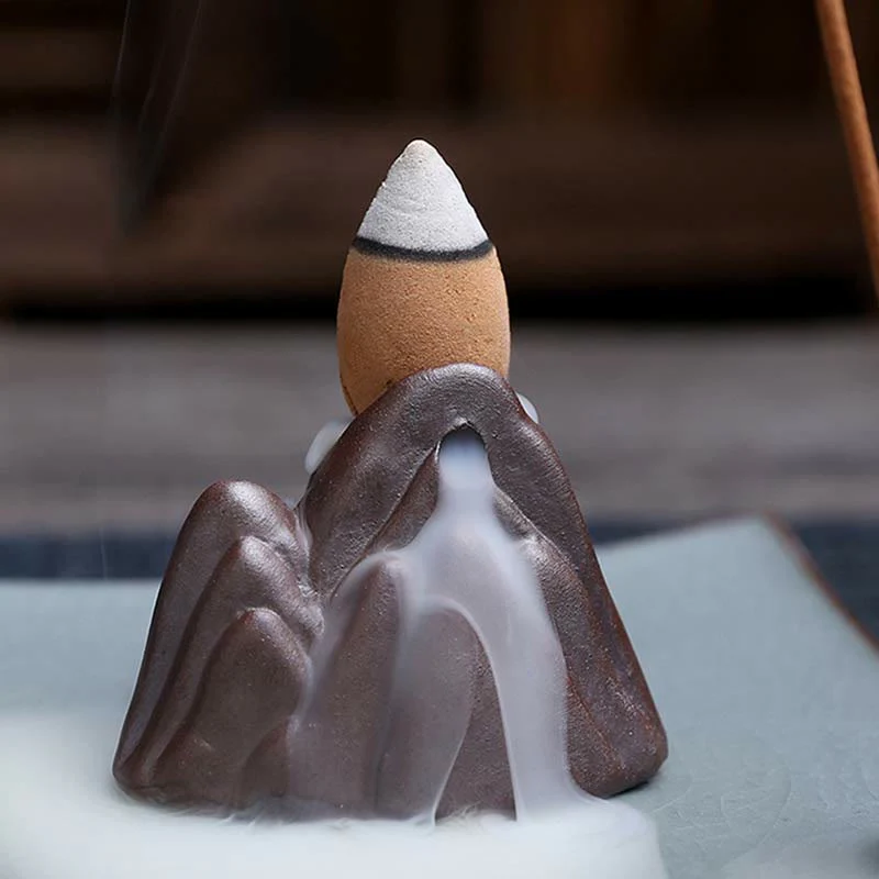 Ceramic Lotus Backflow Incense Burner for Meditation - Image 15