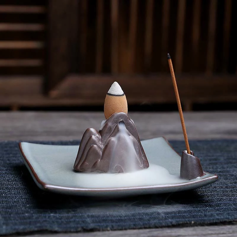 Ceramic Lotus Backflow Incense Burner for Meditation - Image 17