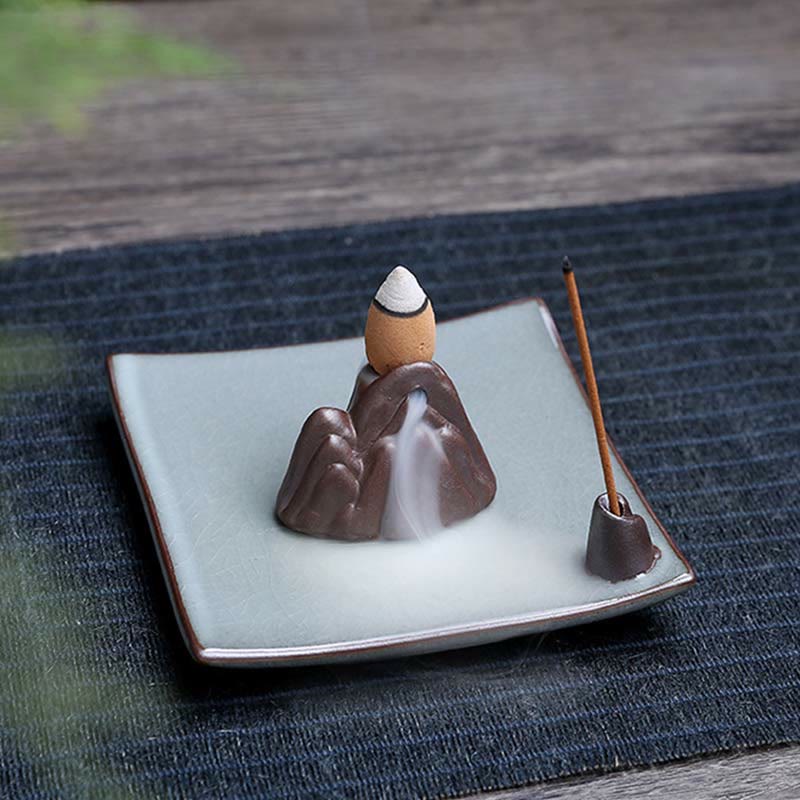 Ceramic Lotus Backflow Incense Burner for Meditation - Image 18