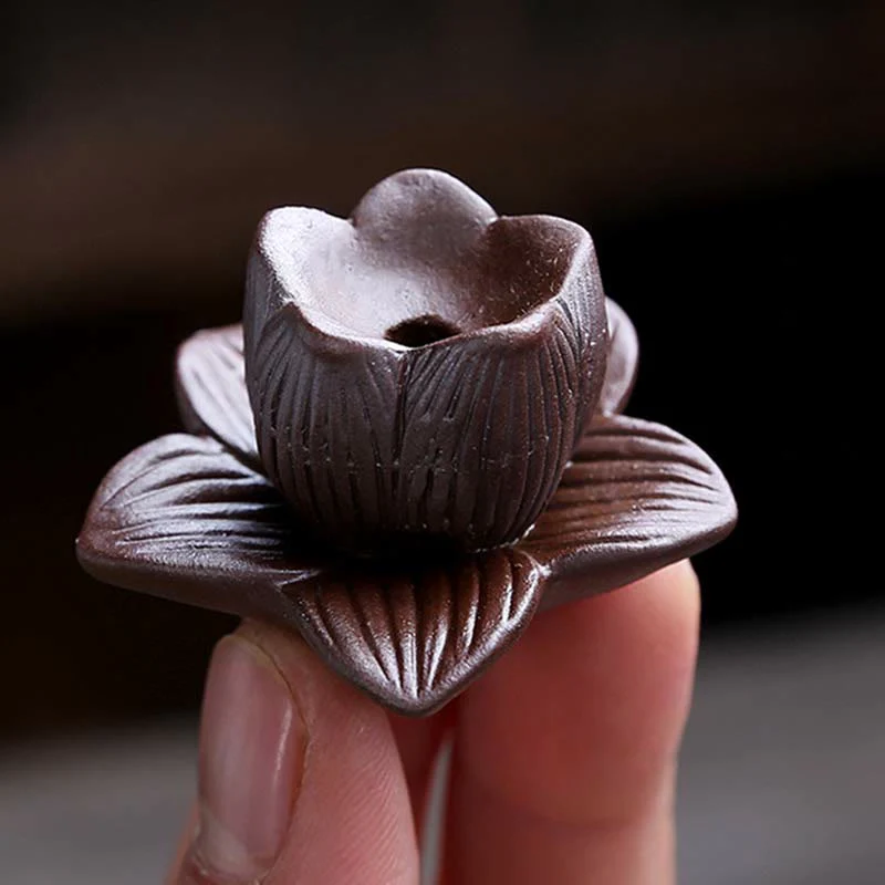 Ceramic Lotus Backflow Incense Burner for Meditation - Image 7