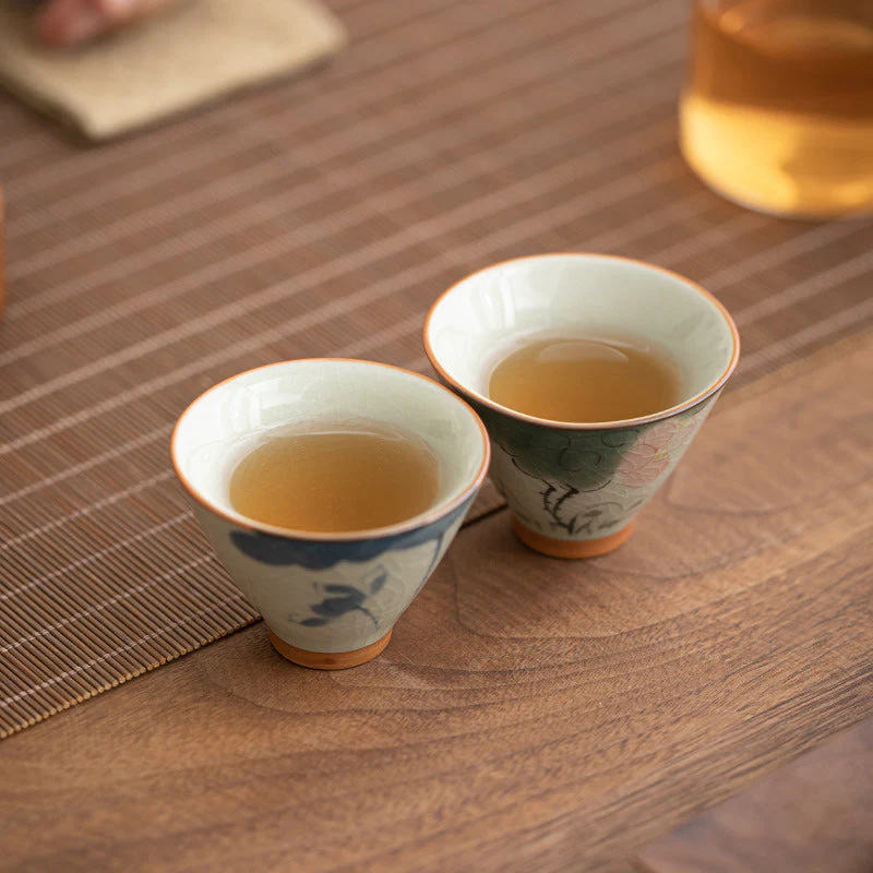 50ml Ceramic Teacup with Koi Fish Lotus Design for Meditation - Image 18