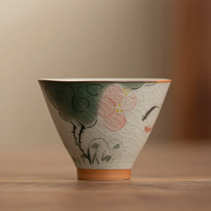 50ml Ceramic Teacup with Koi Fish Lotus Design for Meditation - Image 6