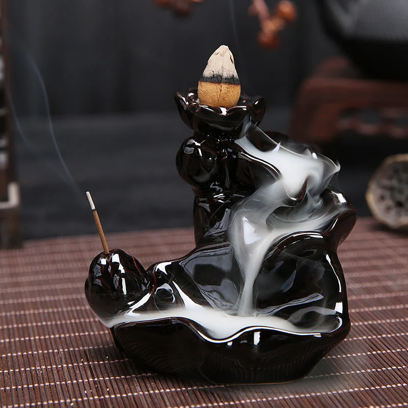 Handcrafted Ceramic Waterfall Backflow Incense Burner - Image 2