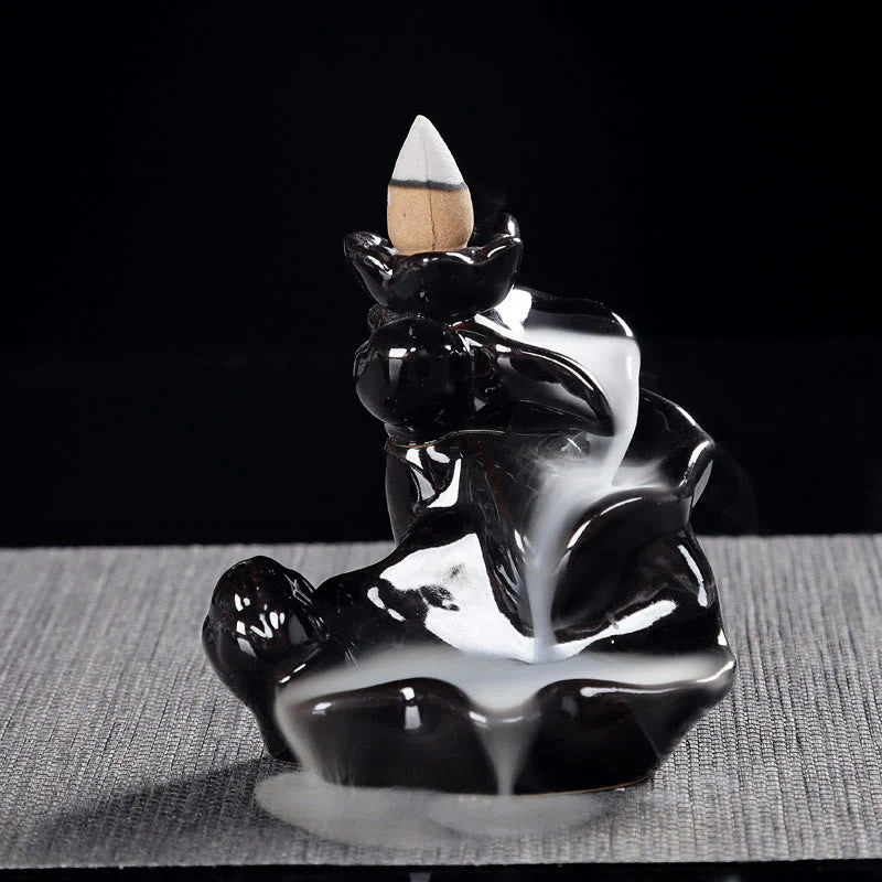 Handcrafted Ceramic Waterfall Backflow Incense Burner - Image 3