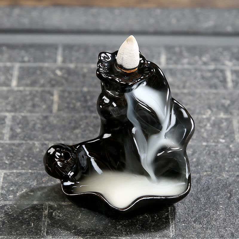 Handcrafted Ceramic Waterfall Backflow Incense Burner - Image 4