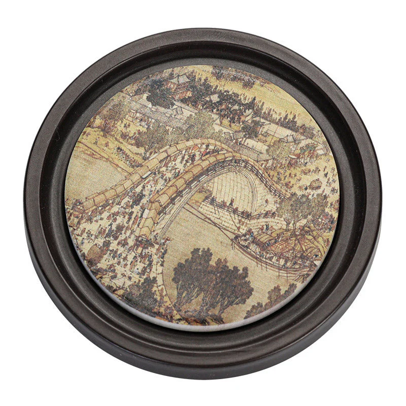 Ceramic Zen Tea Cup Mat 7.9cm | Natural Zen Decor - Image 15
