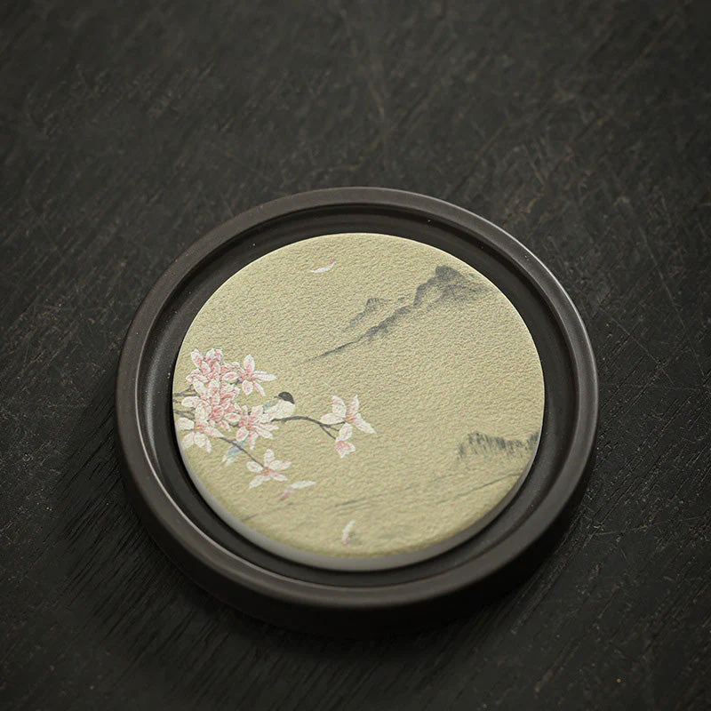 Ceramic Zen Tea Cup Mat 7.9cm | Natural Zen Decor - Image 7