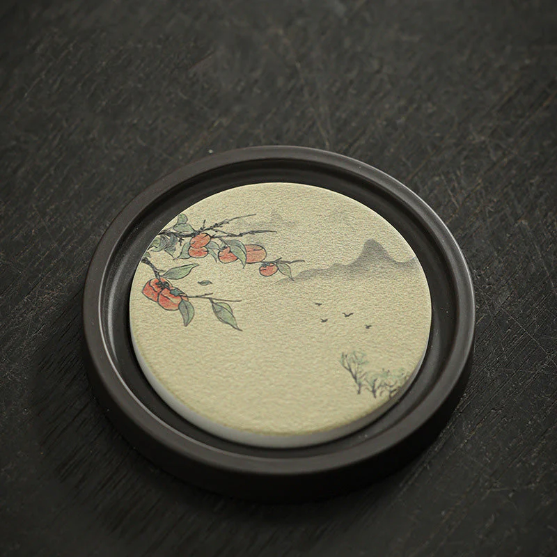 Ceramic Zen Tea Cup Mat 7.9cm | Natural Zen Decor - Image 9
