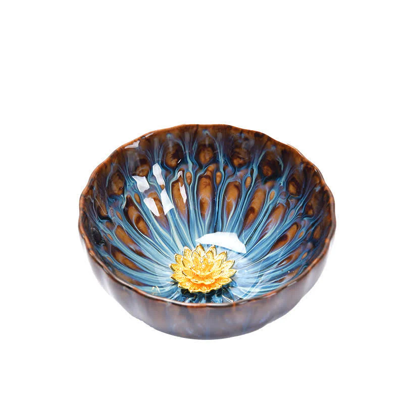 Ceramic Zen Teacup 120ml | Lotus Peacock Dragon Symbolism - Image 10