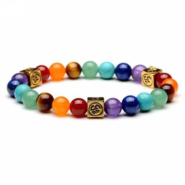 Chakra Bracelet with Om Symbol - Image 2