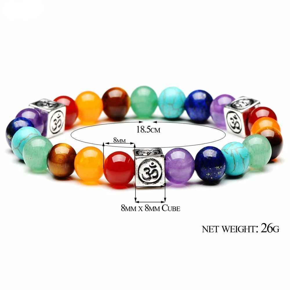 Chakra Bracelet with Om Symbol - Image 5
