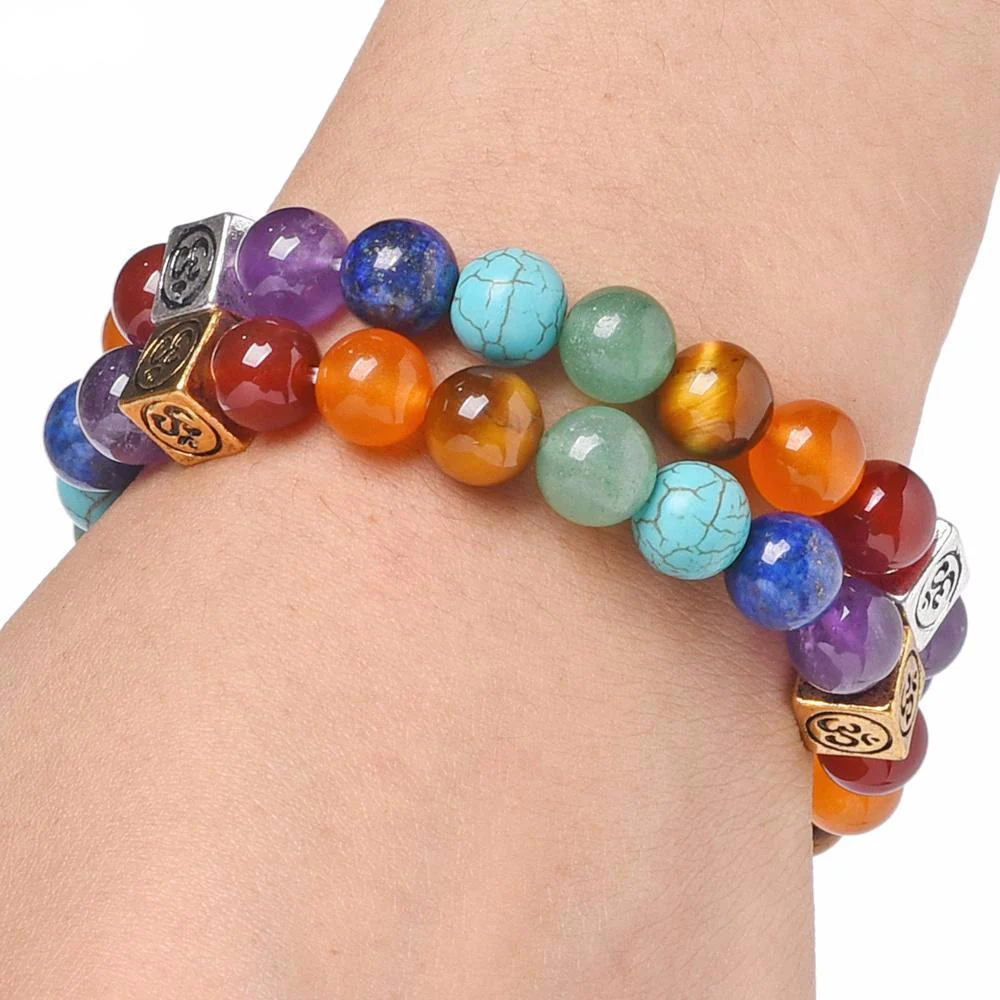 Chakra Bracelet with Om Symbol - Image 6