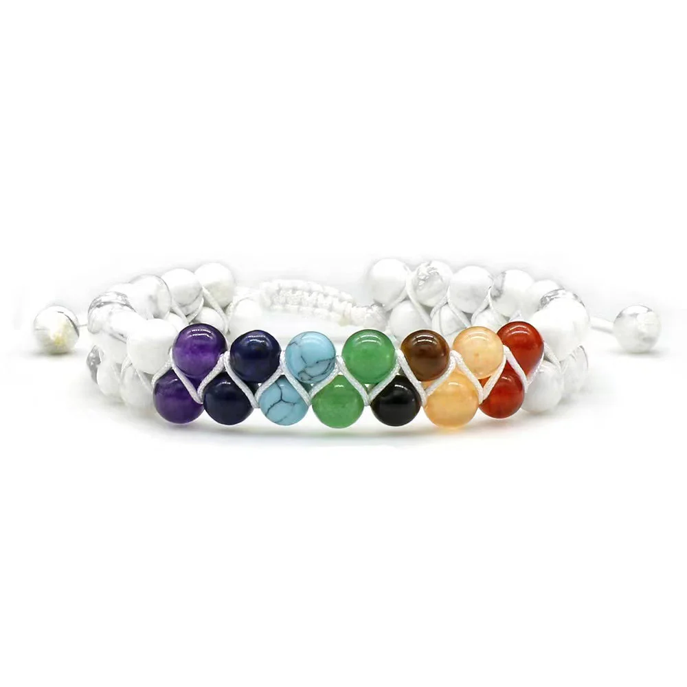 6mm Chakra Bracelet for Energy Balance Healing - Image 2