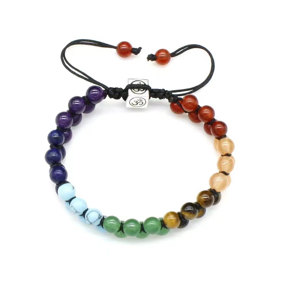 6mm Chakra Bracelet for Energy Balance Healing - Image 3