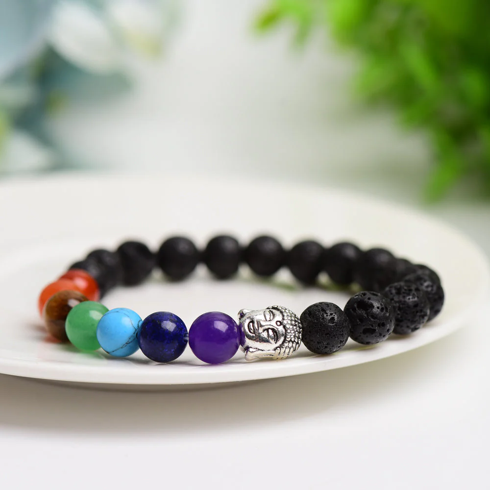 Chakra Mixed Crystal Bead Bracelet for Energy Healing - Image 4