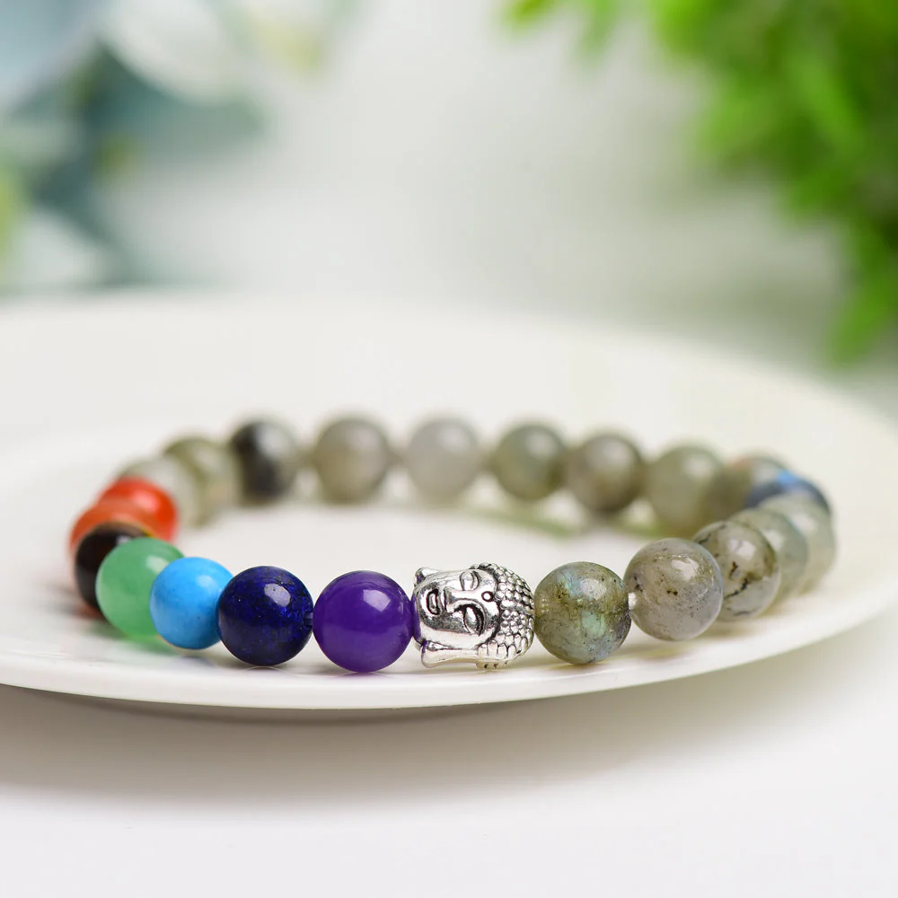 Chakra Mixed Crystal Bead Bracelet for Energy Healing - Image 5