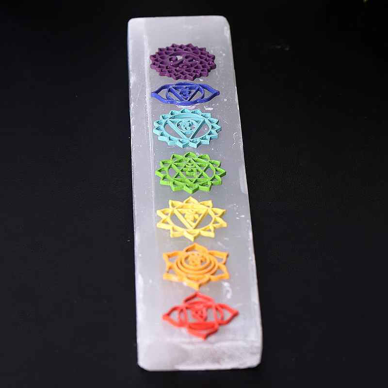 8-inch Chakra Selenite Healing Wand for Meditation & Energy - Image 3