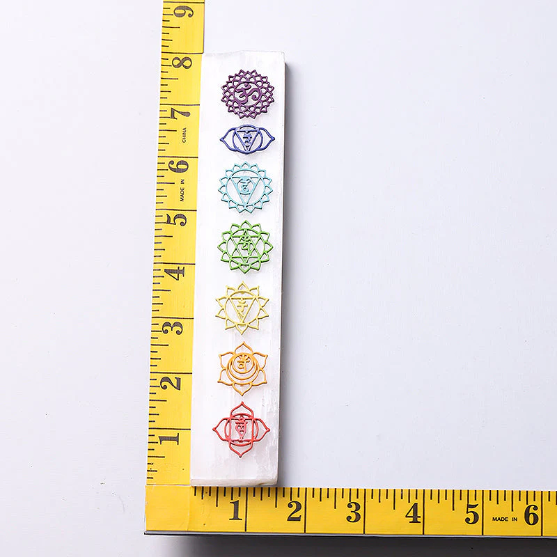 8-inch Chakra Selenite Healing Wand for Meditation & Energy - Image 6