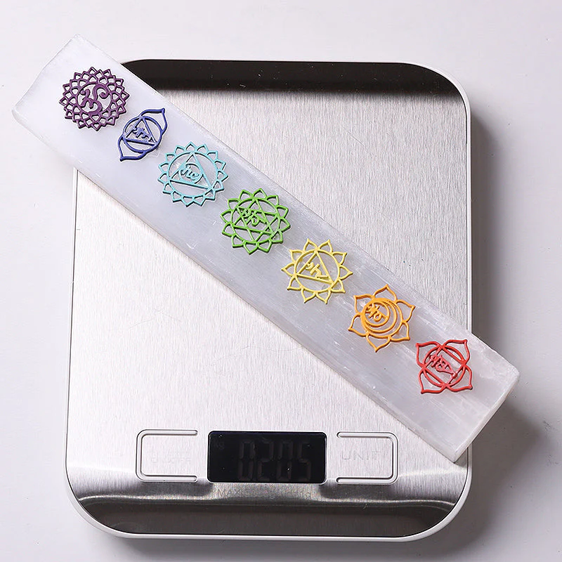 8-inch Chakra Selenite Healing Wand for Meditation & Energy - Image 7