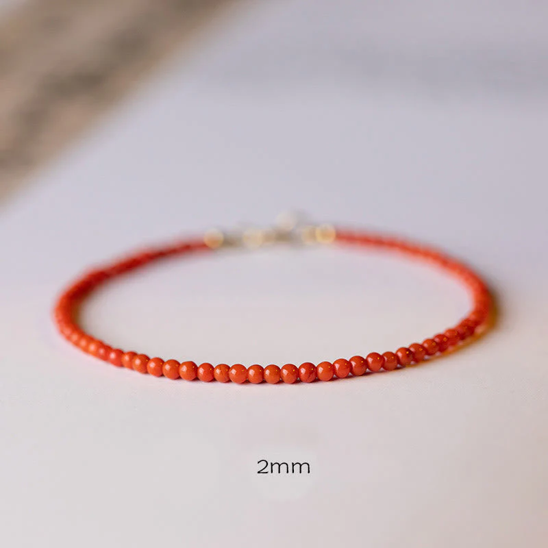 3mm Cherry Red Agate Confidence Bracelet - Image 13