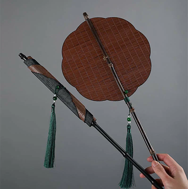 Chinese Folding Bamboo Fan 23x50cm Handmade Oriental Fan - Image 2