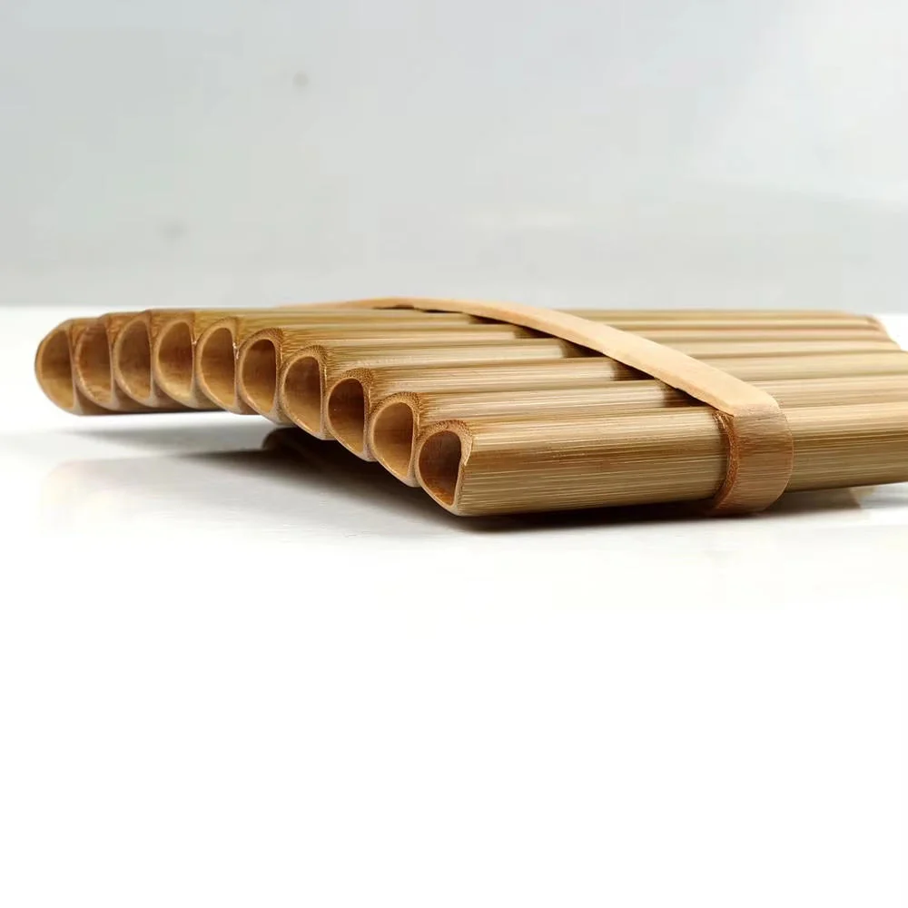 High-Quality Bamboo Pan Flute, C Key, 10 Pipes - Image 3