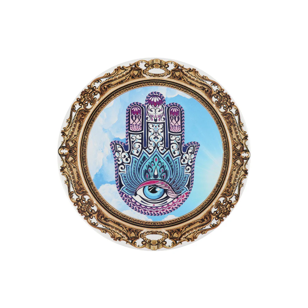 Glossy Chinese Ceramic Coaster 6.25 Inch Round Set - Image 4
